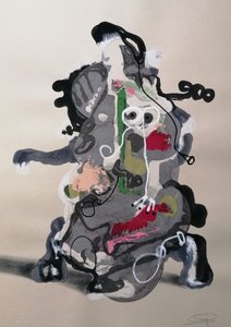 Ekspressiv abstrakt figur av Stefano Mazzolini