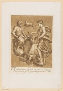 Jupiter og Europa Takmalerier av Loggia di Galatea i Villa Farnesina i Roma (serietittel)