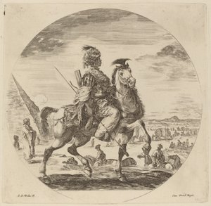 En svart rytter. av Stefano della Bella
