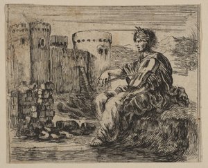 Amphion, fra Game of Mythology Jeu de la Mythologie, 1644. av Stefano della Bella