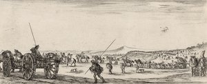 Andre Conduite de Canons, (etsing på lagt papir) av Stefano della Bella