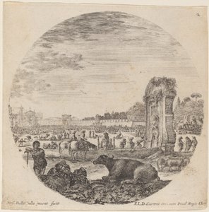 Campo Vaccino, 1646. av Stefano della Bella