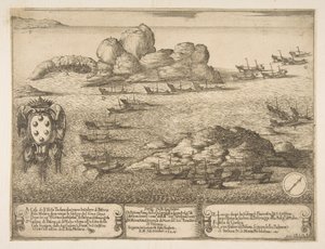 Fangst av to bysser ved Byserta, 1628. av Stefano della Bella