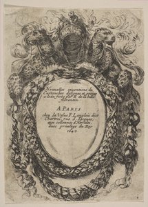 Kassett med tittel: New Inventions of Cartridges, 1647. av Stefano della Bella