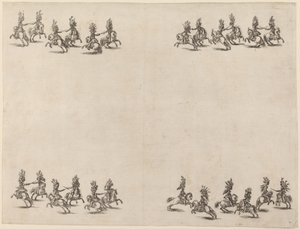 Kavalerer som kjemper med sverd, 1652. av Stefano della Bella