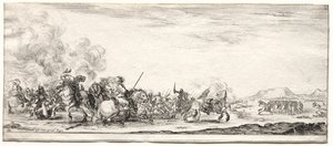 Kavaleriets trefning. av Stefano della Bella