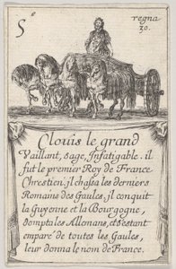 Clovis le grand Vaillant, vismann..., fra Game of the Kings of France Jeu des Rois de F..., 1644.
