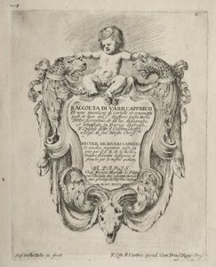 Samling av forskjellige caprices og nye design av kartusjer og ornamenter. av Stefano della Bella