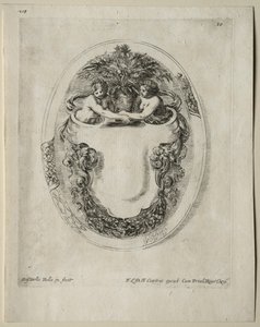 Samling av forskjellige caprices og nye design av kartusjer og ornamenter: nr. 10. av Stefano della Bella