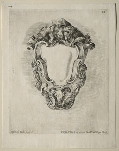 Samling av forskjellige caprices og nye design av kartusjer og ornamenter: nr. 12. av Stefano della Bella