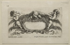 Samling av forskjellige caprices og nye design av kartusjer og ornamenter: nr. 15. av Stefano della Bella