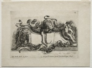 Samling av forskjellige caprices og nye design av kartusjer og ornamenter: nr. 18. av Stefano della Bella