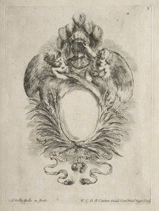 Samling av forskjellige caprices og nye design av kartusjer og ornamenter: nr. 5. av Stefano della Bella