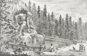 Kolossal statue av Appenninene av Stefano della Bella