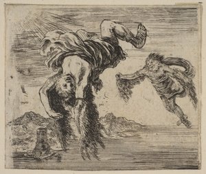 Daedalus og Icarus, fra Game of Mythology Game of Mythology, av Stefano della Bella