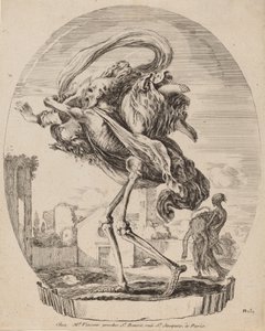 Death Carrying a Woman, sannsynligvis 1648. av Stefano della Bella