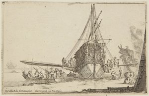 Ombordstigning (Forskjellige figurer) av Stefano della Bella
