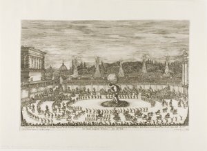 Equestrian Ballet i Amphitheatre of the Boboli Gardens av Stefano della Bella
