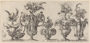 Fantastiske vaser, sannsynligvis 1646. av Stefano della Bella