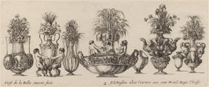 Fantastiske vaser, sannsynligvis 1646. av Stefano della Bella