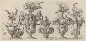 Fantastiske vaser, sannsynligvis 1646. av Stefano della Bella