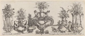 Fantastiske vaser, sannsynligvis 1646. av Stefano della Bella