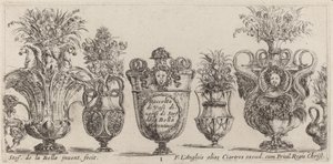 Fantastiske vaser, sannsynligvis 1646. av Stefano della Bella