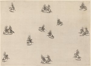 Fighting Cavaliers, 1652. av Stefano della Bella