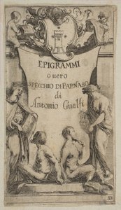Frontispice for Epigrammi de Guelfi, ca. 1636. av Stefano della Bella