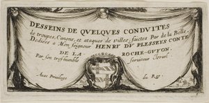 Frontispiece til tegninger av flere bevegelser av soldater av Stefano della Bella