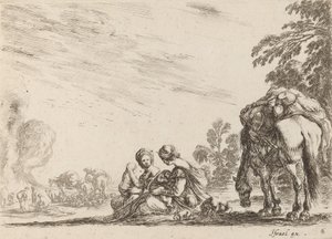 Sigøynere i hvile, 1642. av Stefano della Bella