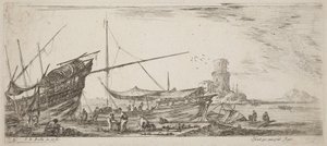 Havneutsikt av Stefano della Bella