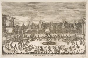 The Celebrating World: Entrance of Cosimo III de Medici, 1661. av Stefano della Bella