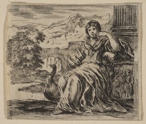 Juno, fra Game of Mythology Game of Mythology, 1644. av Stefano della Bella