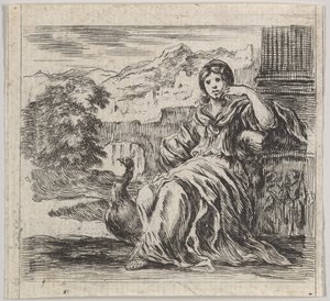 Juno, fra Game of Mythology Game of Mythology, 1644. av Stefano della Bella