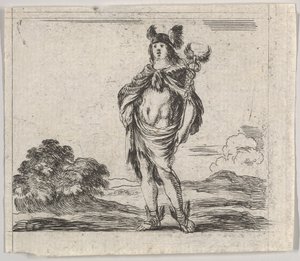 Mercury, fra Game of Mythology Jeu de la Mythologie, 1644. av Stefano della Bella