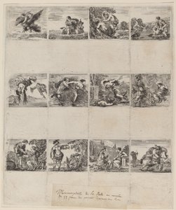 Mytologiske spillekort, 1644. av Stefano della Bella