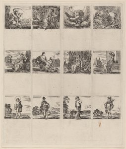 Mytologiske spillekort, 1644. av Stefano della Bella