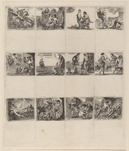 Mytologiske spillekort, 1644. av Stefano della Bella