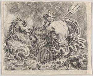 Neptune, fra Game of Mythology Game of Mythology, 1644. av Stefano della Bella