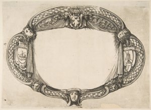 Ornamentdesign for en avhandling om enheten: Quest un soccorso, ca. 1656. av Stefano della Bella