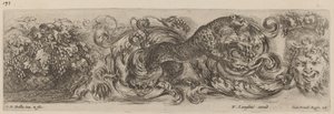 Ornamental Frise with Leopard, sannsynligvis 1648. av Stefano della Bella