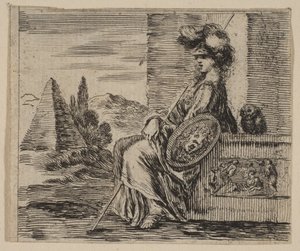 Pallas, fra Game of Mythology Game of Mythology, 1644. av Stefano della Bella