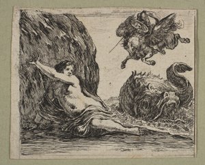 Perseus og Andromeda, 1644. av Stefano della Bella