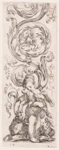 Tallerken, fra serien Ornamenti o grottesche (Ornamenter eller Grotesques) av Stefano della Bella