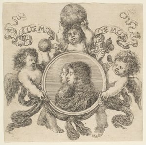 Portrett av Cosimo de Medici og Marguerite Louise dOrleans, hans kone, 1661. av Stefano della Bella