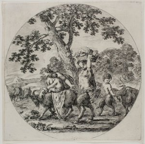 Satyr-familievandring av Stefano della Bella
