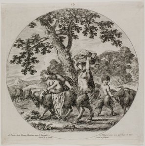 Satyr-familievandring av Stefano della Bella