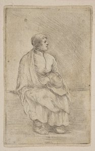 Sittende Ecclesiastic, ca. 1662. av Stefano della Bella