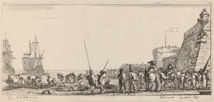 Soldater som fører tilsyn med ombordstigning, 1644.